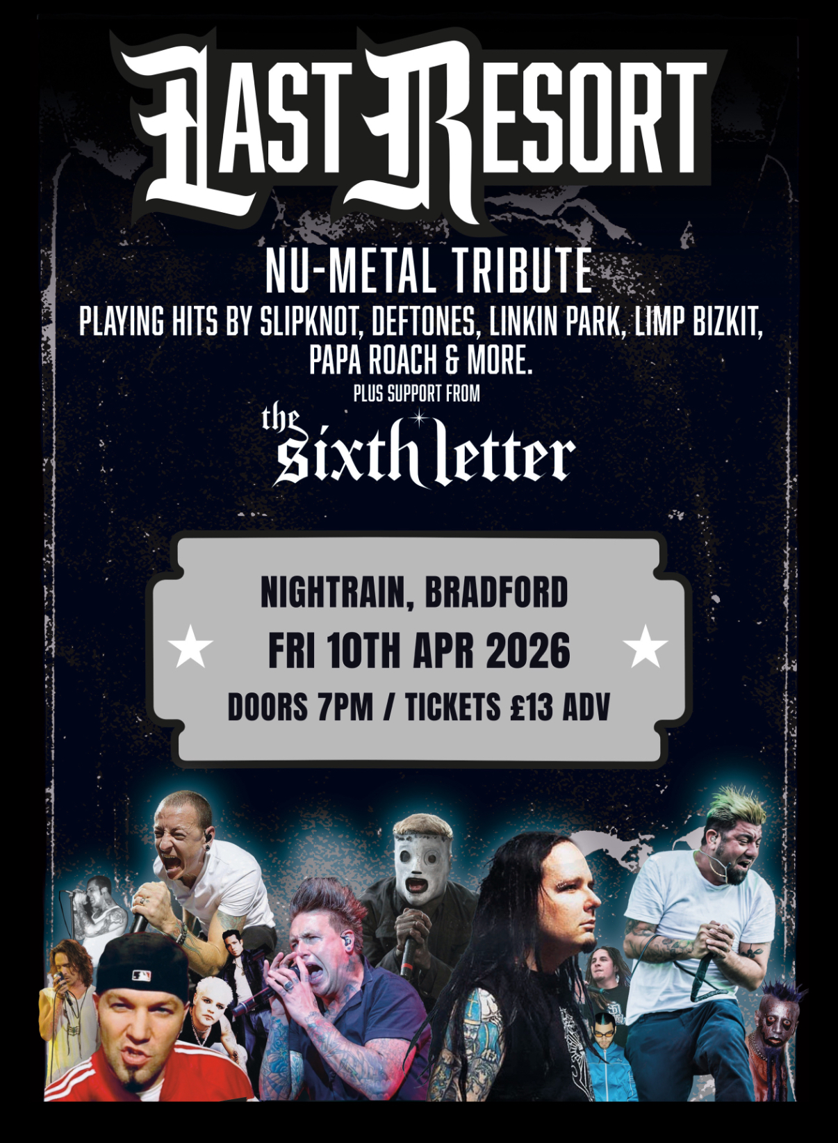 LAST RESORT – NU-METAL TRIBUTE + THE SIXTH LETTER | Event Image
