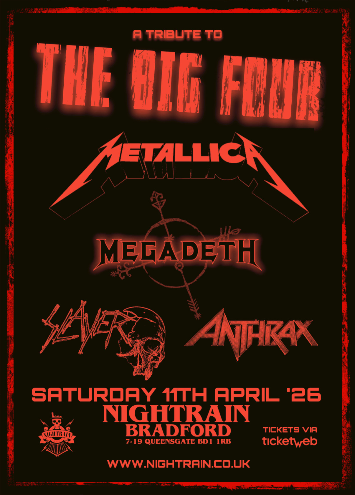 THE BIG FOUR – Metallica + Megadeth + Slayer + Anthrax Tribute | Event Image