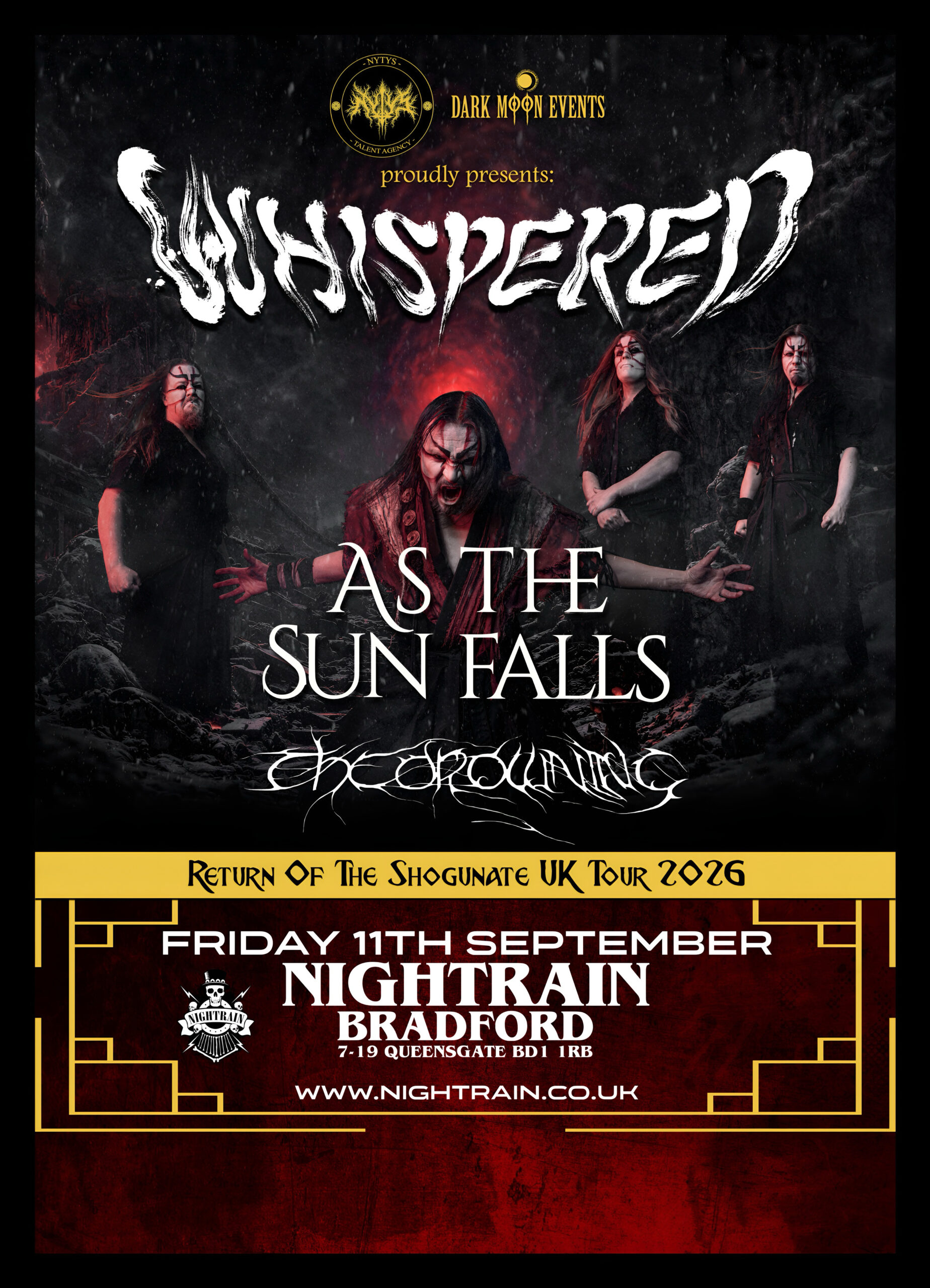 Whispered – As The Sun Falls – The Drowning | Event Image