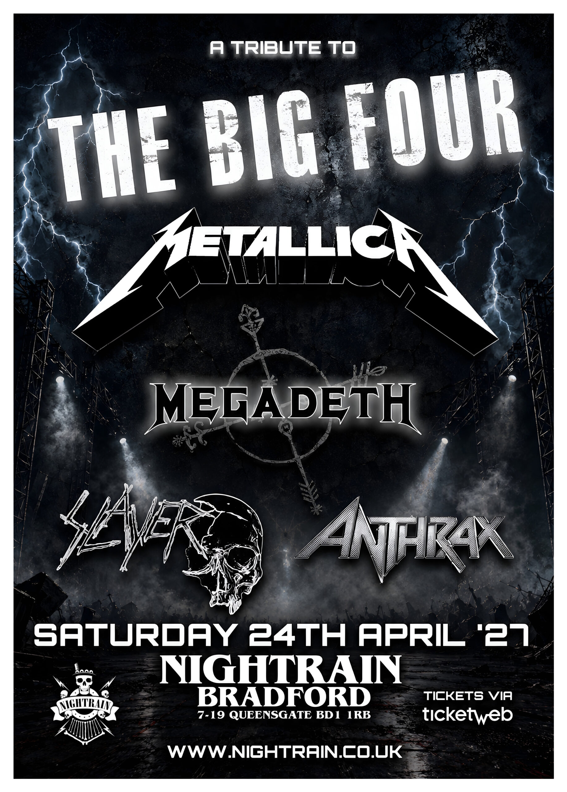 THE BIG FOUR – TRIBUTE TO METALLICA – MEGADETH –  SLAYER – ANTHRAX | Event Image
