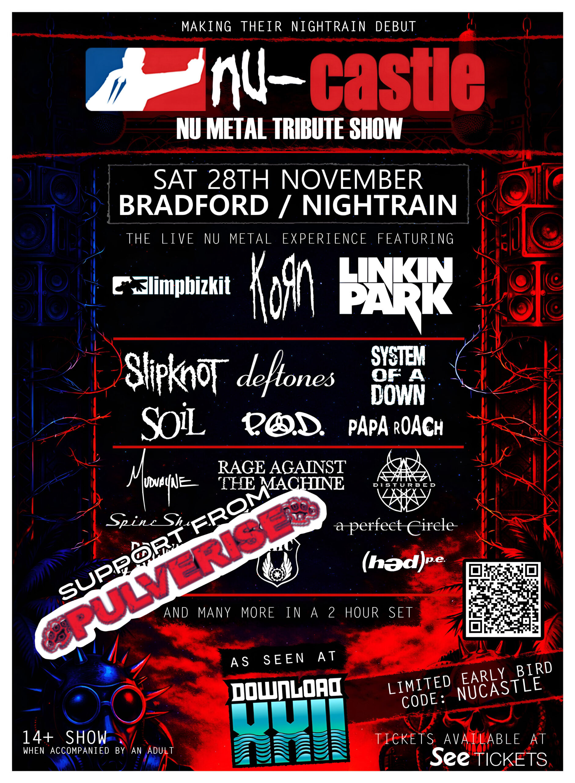 NU-CASTLE NU METAL TRIBUTE SHOW + PULVERISE | Event Image